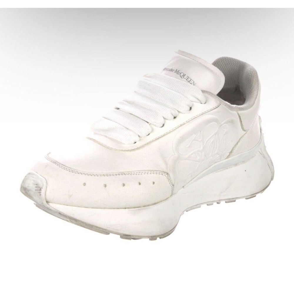 Alexander McQueen Sprint Runner White Low Top Sneakers Size‎ 36 Made Italy